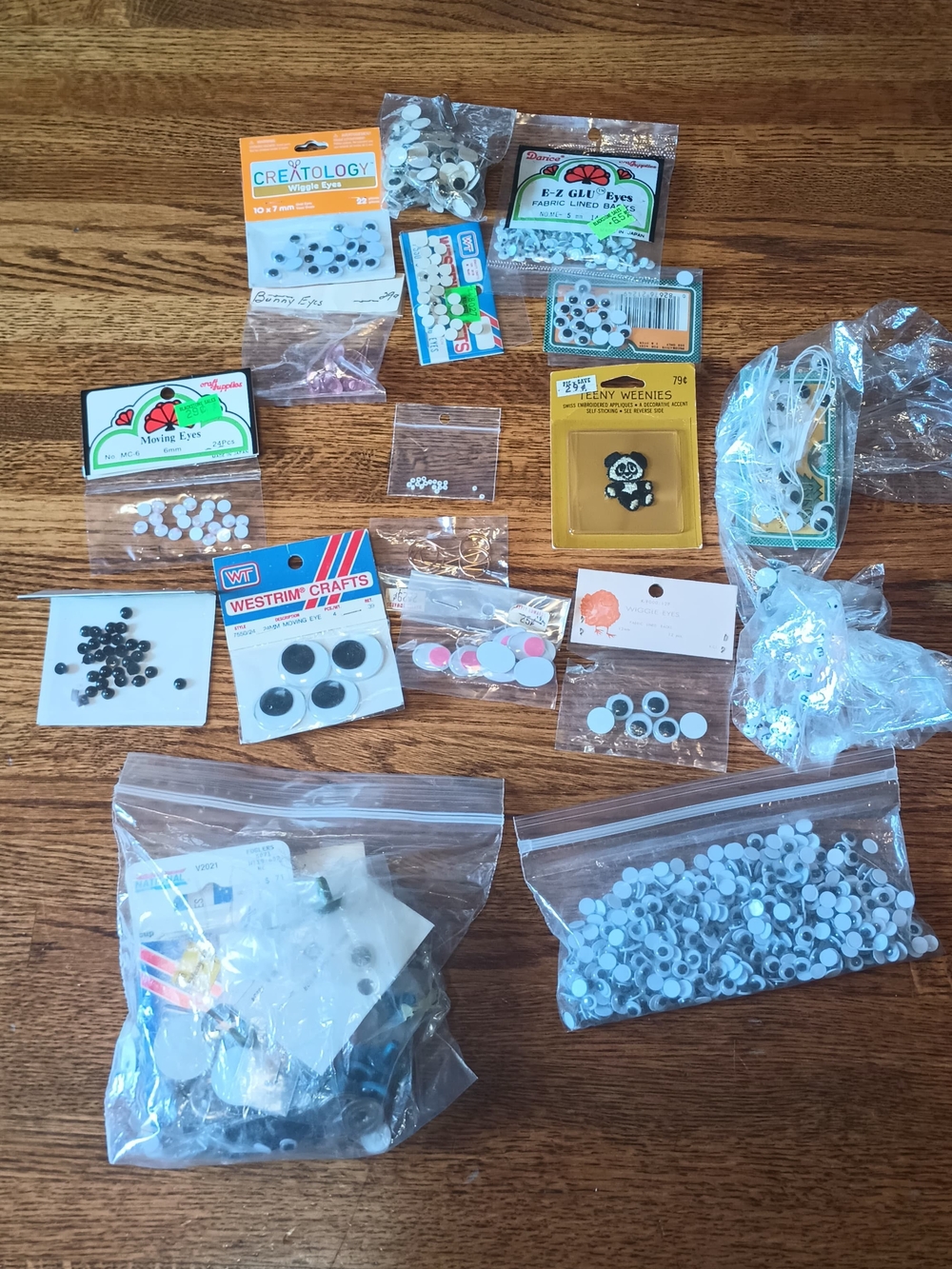 Huge Lot Vintage Googly Eyes NOS - Darice Westrim BTC Japan - Doll Making Supply